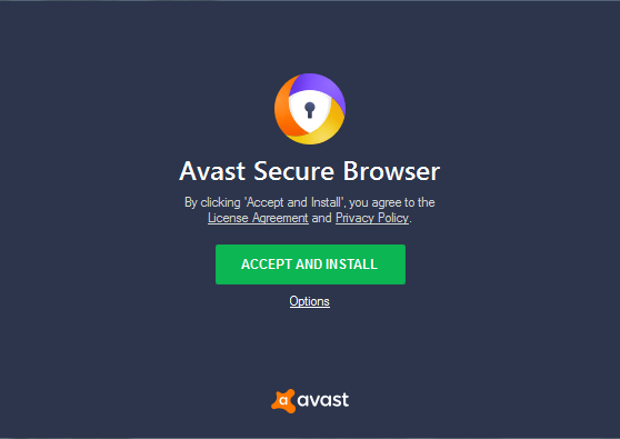 Avast Secure browser Installation Process