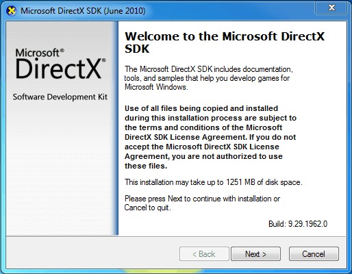 directx sdk 독립 실행형 설치 프로그램