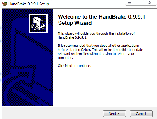 How to install HandBrake on Windows XP