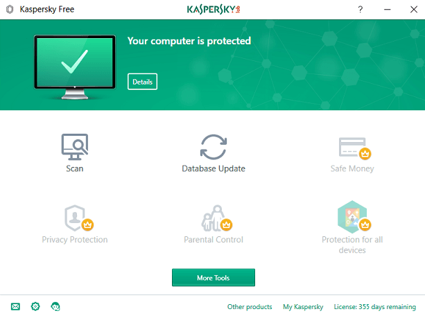 Free antivirus for Windows 7, 10 - Kaspersky free