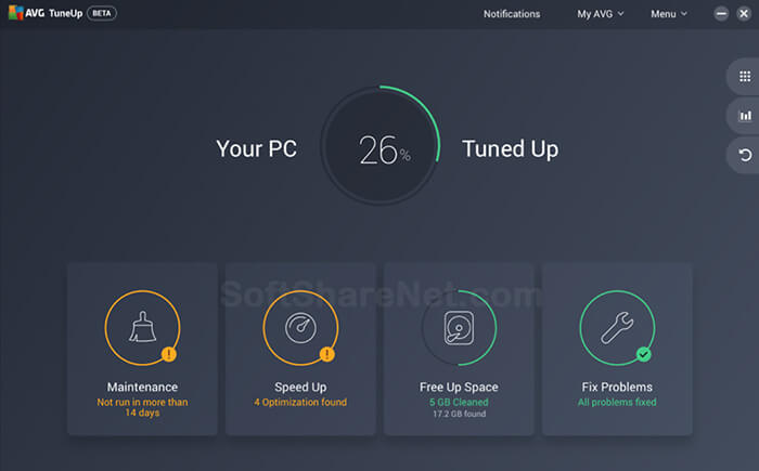 AVG TuneUp of AVG Antivirus Program