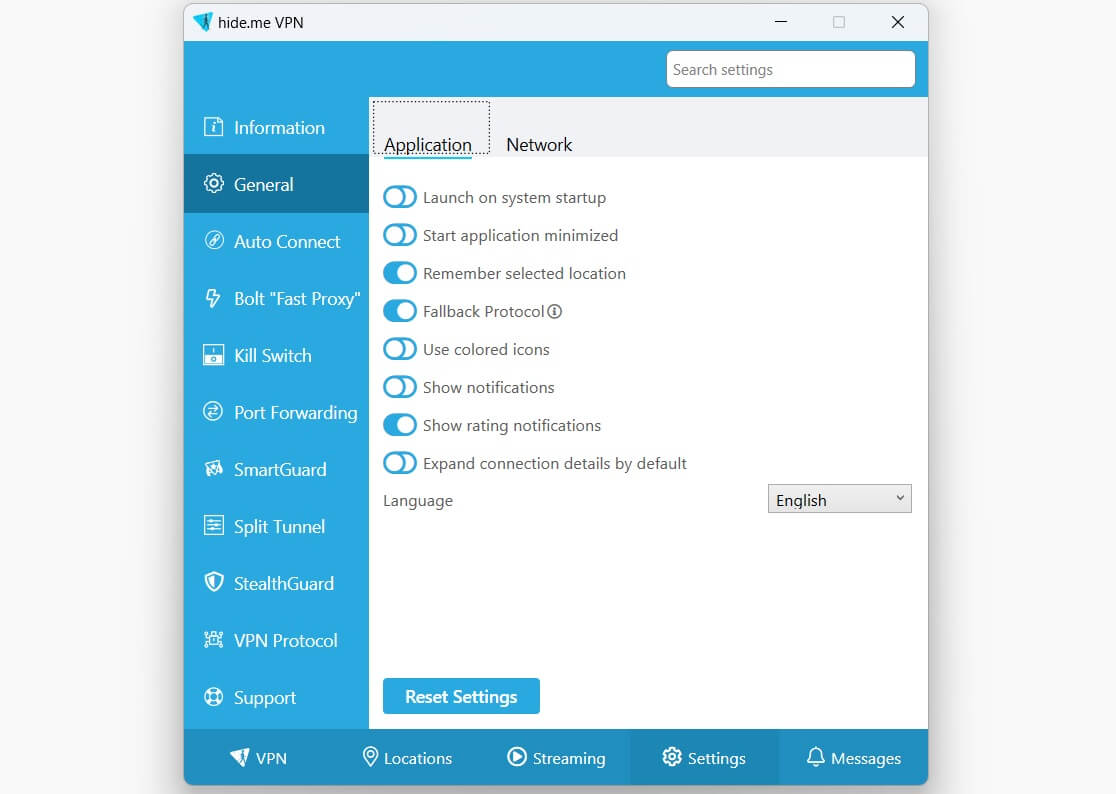 Settings of Hide Me Free VPN: Free Download